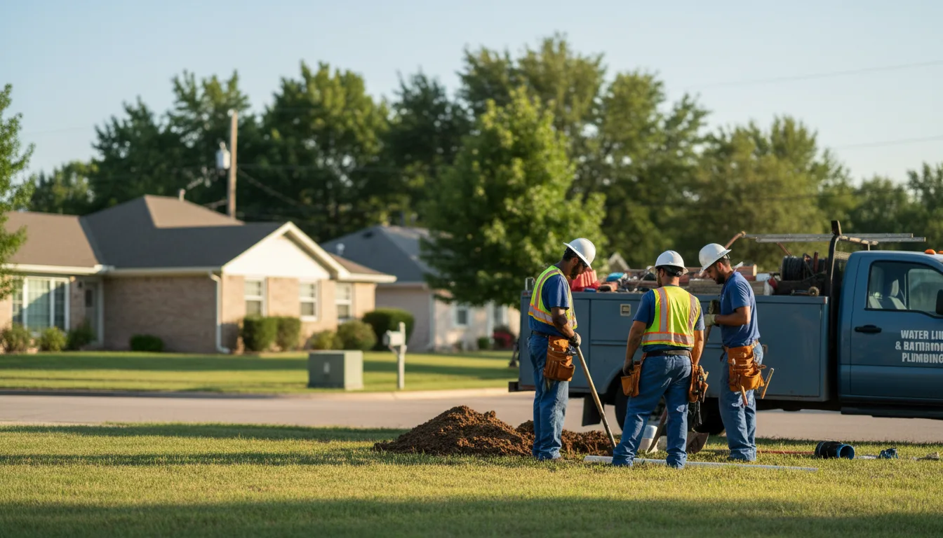 Residential water line and bathroom plumbing service in Middlebranch, OH